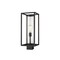 Z-Lite Dunbroch 1 Light Outdoor Post Mount Fixture, Black & Clear 584PHMS-BK - alternate 3